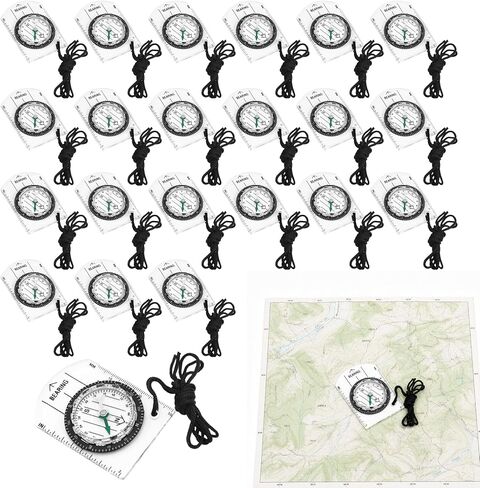 22 Pcs Orienteering Compass Bulk, Waterproof,Acrylic,2.75 x 1.92 inch,Clear in Kuwait