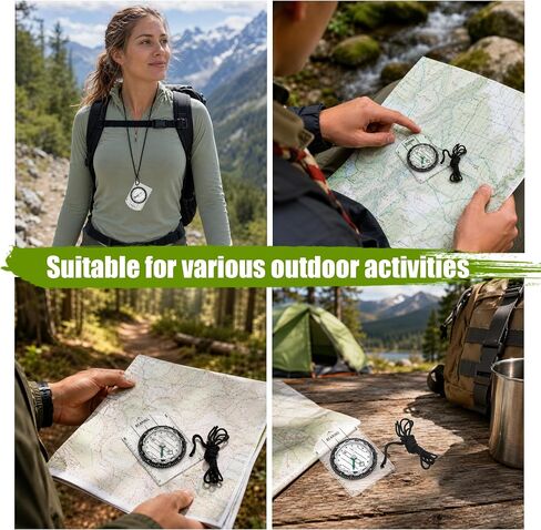 22 Pcs Orienteering Compass Bulk, Waterproof,Acrylic,2.75 x 1.92 inch,Clear in Kuwait