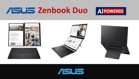 Asus Zenbook Duo AI Powered 2-in-1 Laptop 14.0" Touchscreen OLED WUXGA Display (Intel Ultra 9-285H, 32GB LPDDR5X, 4TB PCIe SSD, Backlit KB, 2 Thunderbolt 4, WiFi 7, Win 11 Pro) w/DKZ USB Port Expander in Kuwait