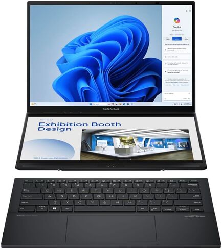 Asus Zenbook Duo AI Powered 2-in-1 Laptop 14.0" Touchscreen OLED WUXGA Display (Intel Ultra 9-285H, 32GB LPDDR5X, 4TB PCIe SSD, Backlit KB, 2 Thunderbolt 4, WiFi 7, Win 11 Pro) w/DKZ USB Port Expander in Kuwait