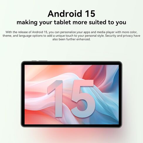 Tablet 11 inch Android 15 Tablets | Octa-core | 12GB RAM+128GB ROM | 8000mAh Tablet with Keyboard | Mouse | Case | Dual Band WiFi | BT 5.0 | GPS | 13 MP Dual Camera (Blue with Keyboard) (Black) in Kuwait