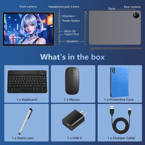2026 Android Tablet with Keyboard, 11 inch Android 16 Tablet in Kuwait