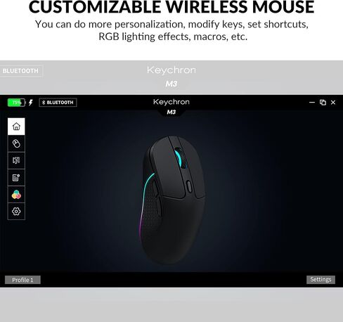 Keychron Q1 HE 75% Wireless Gaming Keyboard Combo with M3 Mouse & Palm Rest in Kuwait