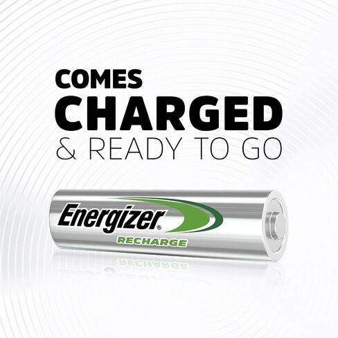 Energizer Rechargeable AA Batteries, Recharge Universal AA Battery Pre-Charged, 4 Count in Kuwait
