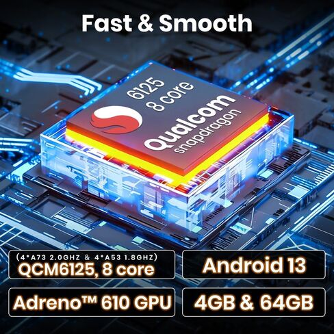 QCM 6125 Car Radio Stereo for GMC Sierra & Chevrolet Silverado 2019-2023, Android 8 Core [4GB+64GB] Head Unit with T Style 12.1 Inch Screen/Wireless CarPlay & Android Auto/HDMI/WiFi/4G LTE in Kuwait