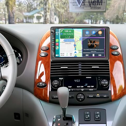 9 inch Touchscreen Car Radio Stereo with Wireless Carplay Android Auto Navi Volume Knob for Toyota Sienna 2004 2005 2006 2007 2008 2009 2010 in Saudi Arabia
