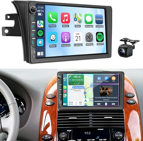 9 inch Touchscreen Car Radio Stereo with Wireless Carplay Android Auto Navi Volume Knob for Toyota Sienna 2004 2005 2006 2007 2008 2009 2010 in Saudi Arabia