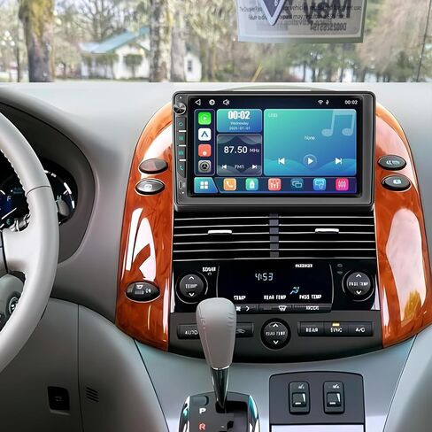 9 inch Touchscreen Car Radio Stereo with Wireless Carplay Android Auto Navi Volume Knob for Toyota Sienna 2004 2005 2006 2007 2008 2009 2010 in Saudi Arabia