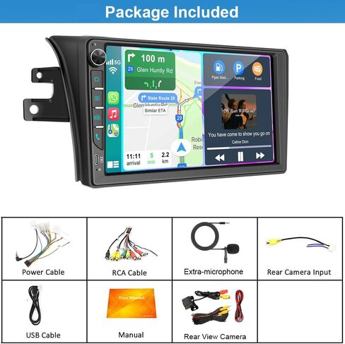 9 inch Touchscreen Car Radio Stereo with Wireless Carplay Android Auto Navi Volume Knob for Toyota Sienna 2004 2005 2006 2007 2008 2009 2010 in Saudi Arabia