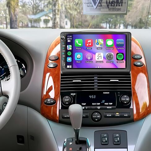 9 inch Touchscreen Car Radio Stereo with Wireless Carplay Android Auto Navi Volume Knob for Toyota Sienna 2004 2005 2006 2007 2008 2009 2010 in Saudi Arabia
