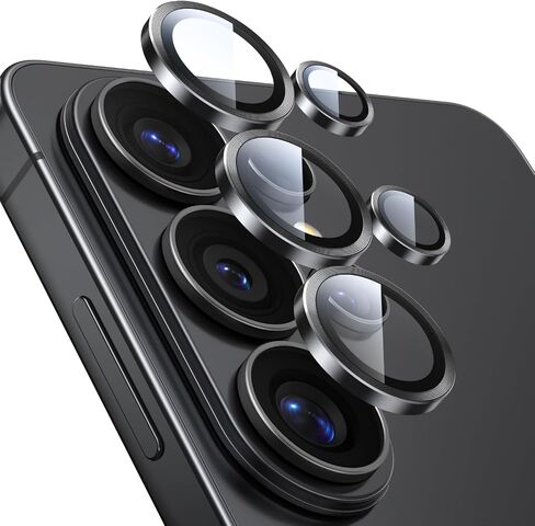 EZ-GLAZ-for Galaxy S26 Ultra Camera Lens Protector, with Aerospace-Grade Aluminum Alloy Ring, 1:1 Invisible Fit & Ultra-Clear, Military-Grade 9H+ Glass, Black in Saudi Arabia