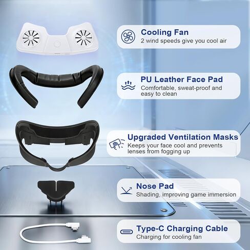 Hurra Face Cover Pad with Cooling Fan for Meta Quest 3 in Kuwait
