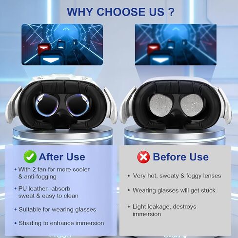 Hurra Face Cover Pad with Cooling Fan for Meta Quest 3 in Kuwait