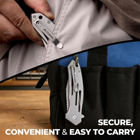 FLISSA Pocket Knife with 3.5" Blade, All Stainless Steel Construction in Kuwait
