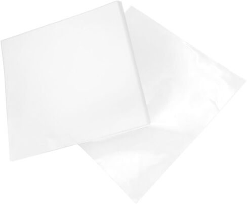 NUOBESTY 50pcs Self-Adhesive Vinyl Record Sleeves Protective Plastic Outer Covers for Standard Vinyl Record Storage Sturdy Design in Kuwait