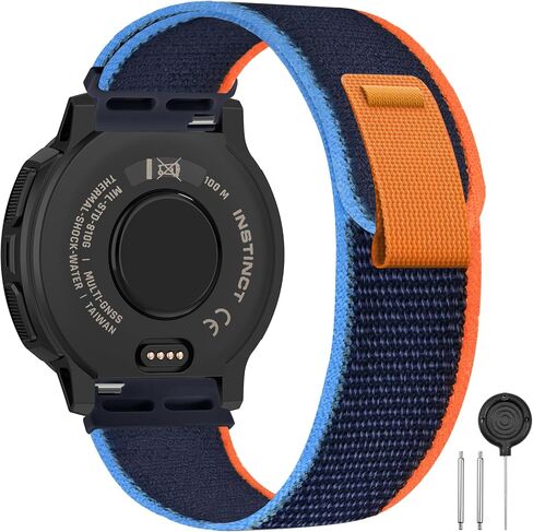 Nylon Hook and Loop Band Compatible with Garmin Instinct /3 45mm/2/2 Solar/Solar/2 Solar Tactical/2 Surf, 22mm Sports Breathable Wristband Compatible with Garmin Instinct Tactical/Esports/Tide in Kuwait