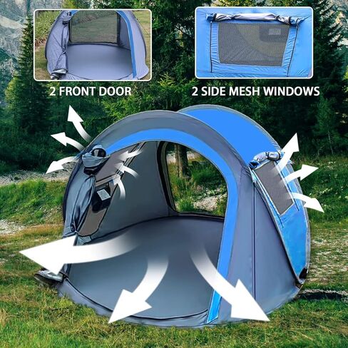 4 Person Pop Up Camping Tent, Instant Setup, Waterproof Tent in Kuwait