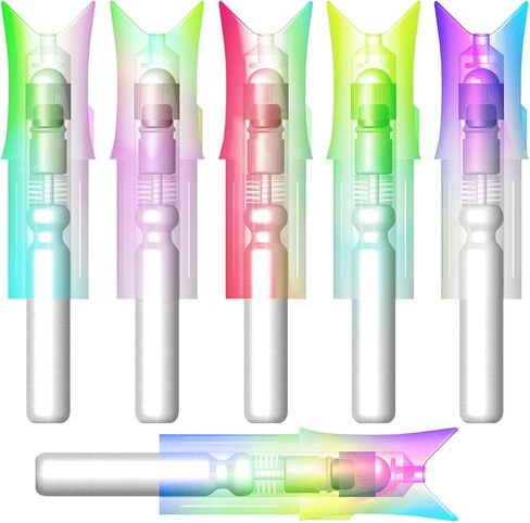 6PCS Lighted Nocks for Crossbow Bolts with 0.300"/ 7.62mm Diameter,Screwdriver Included in Saudi Arabia