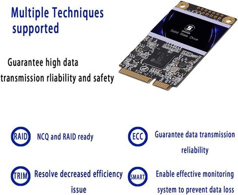 SSD MSATA 64GB Shark Speed Internal Solid State Drive High Performance Hard Drive for Desktop Laptop SATA III 6Gb/s Includes SSD (64GB, MSATA) in Kuwait