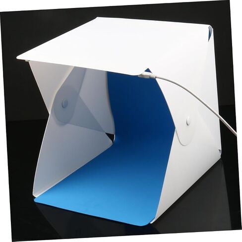 DECHOUS 20cm Mini Foldable Photo Light Box Tent with Dual LED Strips and 6 Colored Backdrops Portable Photography Light Tent for Product Shooting and Studio Use in Kuwait