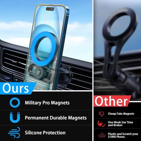 Mag safe Car Mount, Strongest Magnets Phone Holders for Your Car Vent in Kuwait