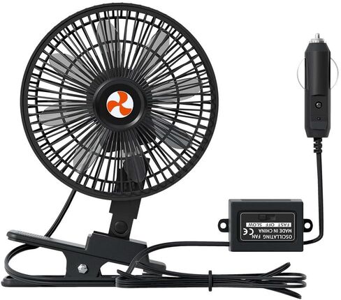 12 V Oscillating Fan, 8" Portable Fan Wide-Bound Cooling Ventilation in Kuwait