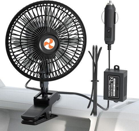 12 V Oscillating Fan, 8" Portable Fan Wide-Bound Cooling Ventilation in Kuwait