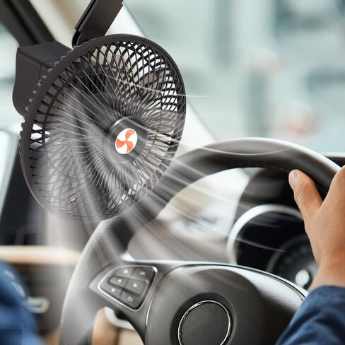 12 V Oscillating Fan, 8" Portable Fan Wide-Bound Cooling Ventilation in Kuwait