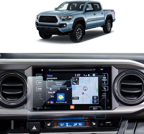 Car Screen Protector for Toyota Tacoma Entune 2016 2017 2018 2019 Accessories Navigation Touchscreen Protector Film Tempered Glass HD Clear Anti-Glare 7'' in Kuwait