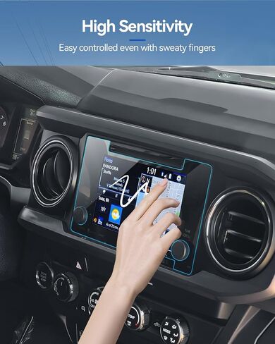 Car Screen Protector for Toyota Tacoma Entune 2016 2017 2018 2019 Accessories Navigation Touchscreen Protector Film Tempered Glass HD Clear Anti-Glare 7'' in Kuwait