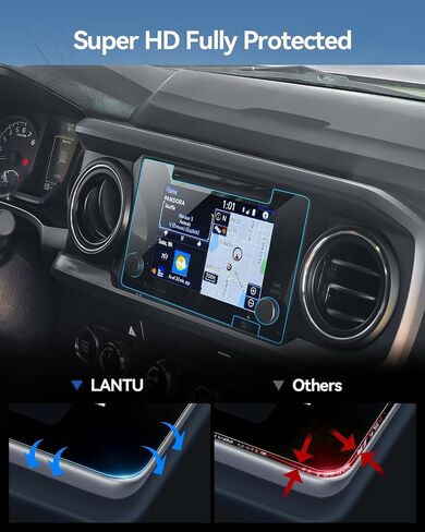 Car Screen Protector for Toyota Tacoma Entune 2016 2017 2018 2019 Accessories Navigation Touchscreen Protector Film Tempered Glass HD Clear Anti-Glare 7'' in Kuwait