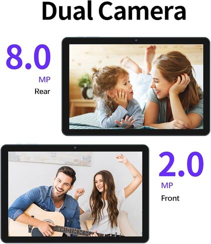 Android Tablet 10 Inch, 4GB+64GB+1TB, Dual Camera,IPS Screen,Grey in Kuwait