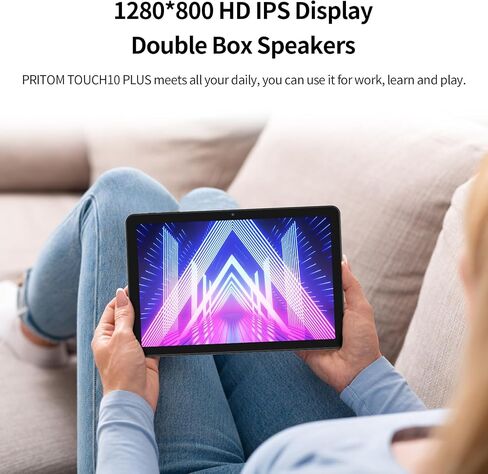 Android Tablet 10 Inch, 4GB+64GB+1TB, Dual Camera,IPS Screen,Grey in Kuwait
