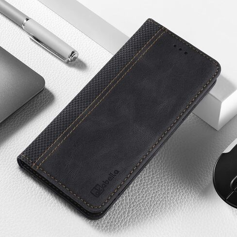 AKABEILA Compatible with Samsung Galaxy S26 Ultra Protective PU Leather Flip Case Stand Wallet Folding Cases Bag Cover with [Card Slot] [Stand Function] [Magnetic] Black in Kuwait