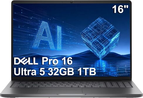 Dell Pro 16 PC16250, 16" FHD+, Intel Ultra 5 235U, 32GB DDR5 RAM, 1TB SSD in Saudi Arabia