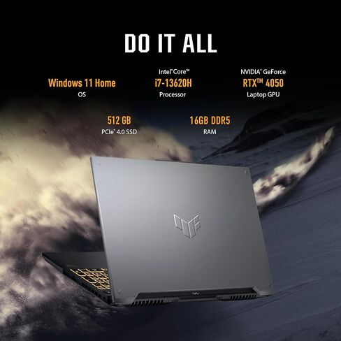 ASUS TUF Gaming F16 (2024) Gaming Laptop, 16" FHD+ 144Hz IPS-Level 16:10 Display, Intel® Core™ i7-13620H Processor, NVIDIA® GeForce RTX™ 4050, 16GB DDR5, 512GB PCIe Gen4 SSD, Wi-Fi 6, Win 11 Home in Kuwait