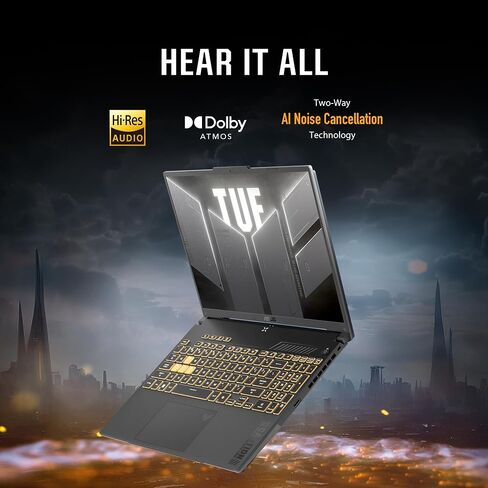 ASUS TUF Gaming F16 (2024) Gaming Laptop, 16" FHD+ 144Hz IPS-Level 16:10 Display, Intel® Core™ i7-13620H Processor, NVIDIA® GeForce RTX™ 4050, 16GB DDR5, 512GB PCIe Gen4 SSD, Wi-Fi 6, Win 11 Home in Kuwait