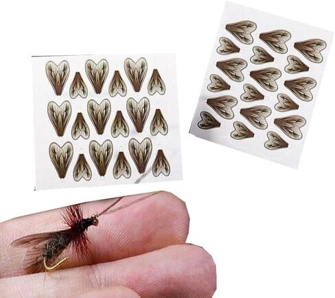 36pcs Realistic Caddis Wings 2sizes Mixed Pre-Cut Fly Tying Wings Materials DIY in Kuwait