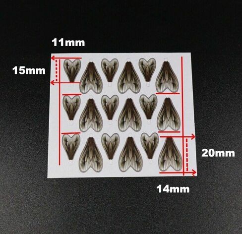 36pcs Realistic Caddis Wings 2sizes Mixed Pre-Cut Fly Tying Wings Materials DIY in Kuwait