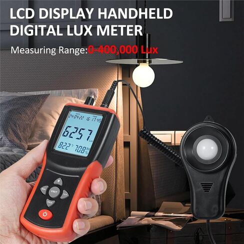Light Meter, Digital Lux Meter 400,000 LCD Pocket Light Lux/FC Measure Tester Illuminometer Sensor Photometer TL-603,Luxmeter in Kuwait