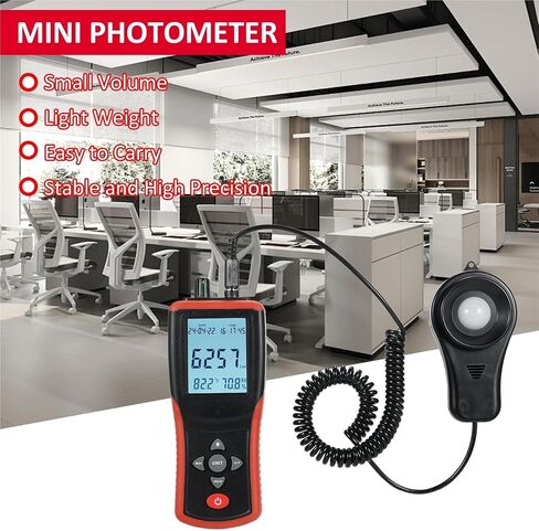 Light Meter, Digital Lux Meter 400,000 LCD Pocket Light Lux/FC Measure Tester Illuminometer Sensor Photometer TL-603,Luxmeter in Kuwait