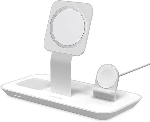 MOPHIE 3-in-1 Wireless Charging Dock Valet for Apple iPhone, AirPods & Apple Watch, Rapid Charger, Wireless Charger Stand for Mag-Safe Charging (Renewed) in Kuwait