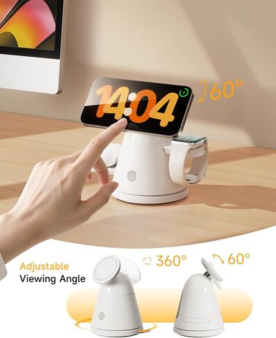 4‑in‑1 Wireless Charging Stand with Night Light, for Apple & Samsung in Kuwait
