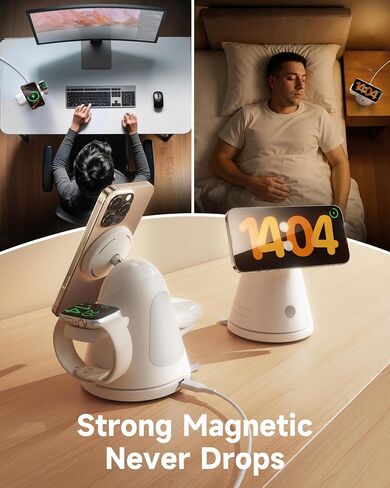 4‑in‑1 Wireless Charging Stand with Night Light, for Apple & Samsung in Kuwait