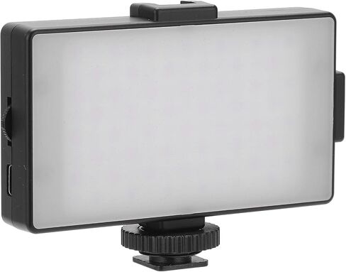 Portable Portable Bicolor Temperature Fill Light For Live Streaming, 104 Beads 7W On Camera Mini Vlog Light For Content Makers, Black Plastic 1.3 Hours Use Time in Kuwait