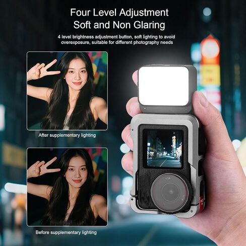 Easy Installation LED Camera Light with Cold Shoe Mount 4 Level Brightness for Outdoor Photography in Kuwait