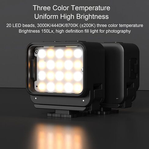 Easy Installation LED Camera Light with Cold Shoe Mount 4 Level Brightness for Outdoor Photography in Kuwait