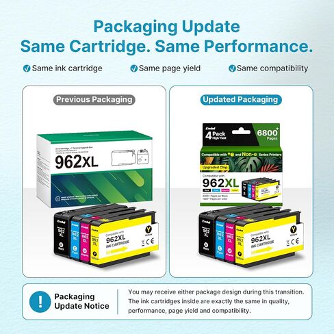 Replacement for HP 962XL Ink Cartridges Combo Pack High Yield 4 Pack in Kuwait