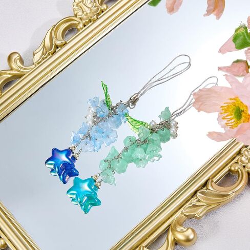 BEEFLYING Flower Cute Cell Phone Charm Strap for Case, Green in Kuwait