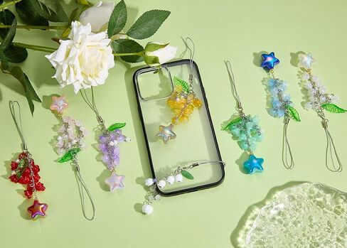BEEFLYING Flower Cute Cell Phone Charm Strap for Case, Green in Kuwait